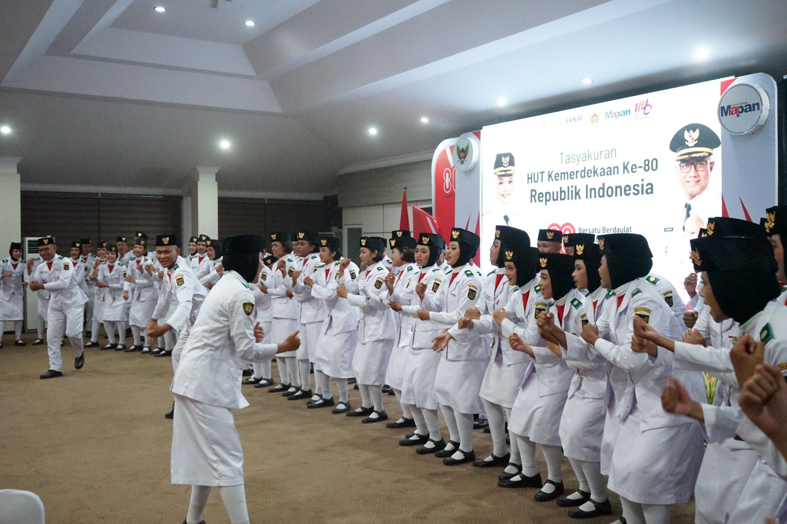 Tasyakuran HUT ke-80 RI di Kota Kediri, Mbak Wali Apresiasi Seluruh Pihak Yang Bertugas