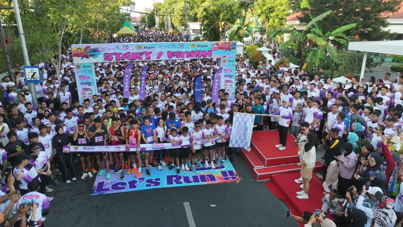 Kota Kediri MAPAN Color Run, Dorong Gaya Hidup Sehat dan Kenalkan Pariwisata