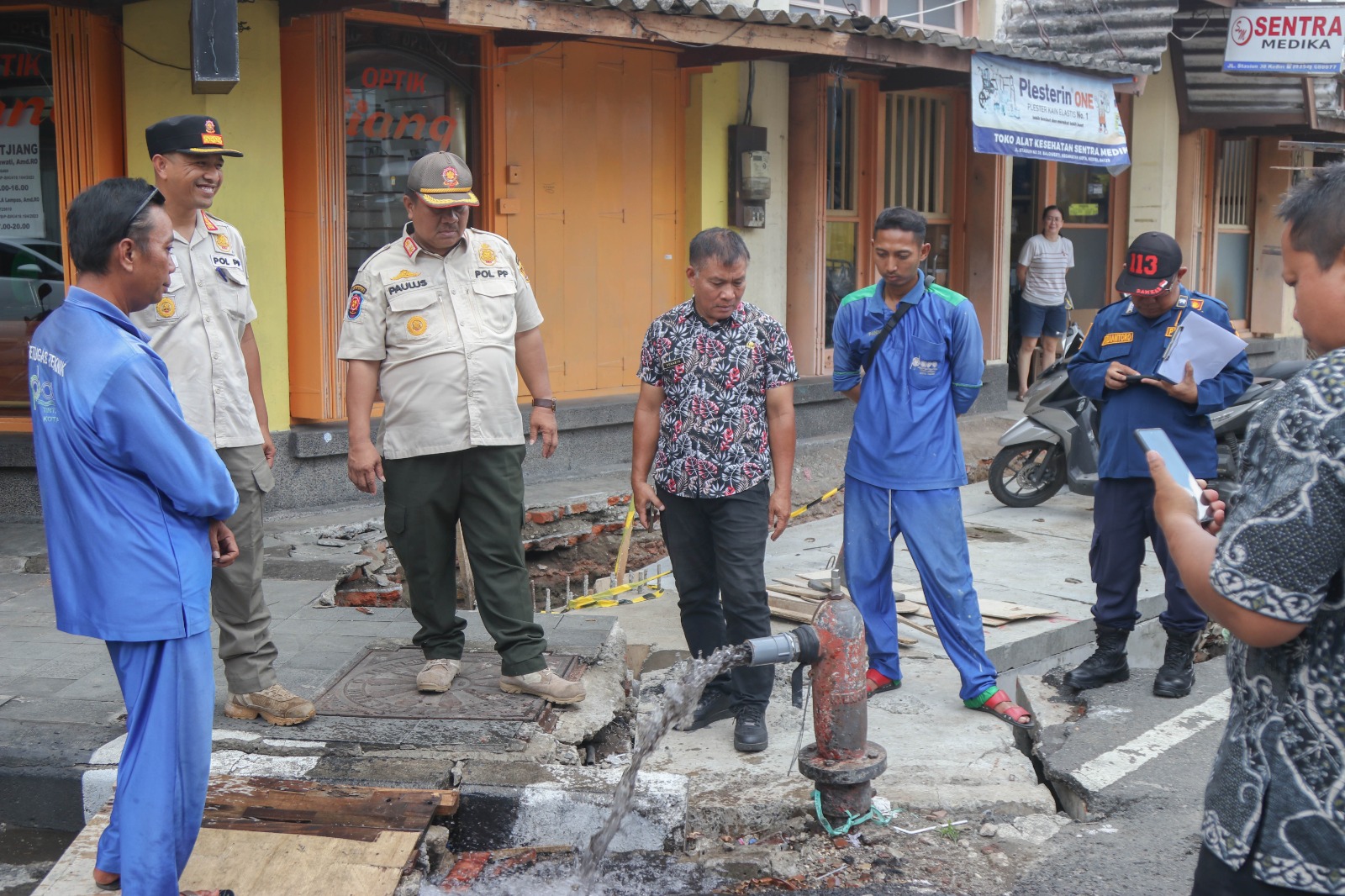 Pastikan Kesiapan Penanganan Kebakaran, Petugas Gabungan Kota Kediri Lakukan Sidak Hydrant