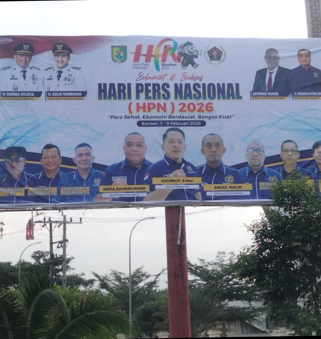 Baliho Promosi Menyambut Gelaran HPN PWI 2026 Semarak di Jalan