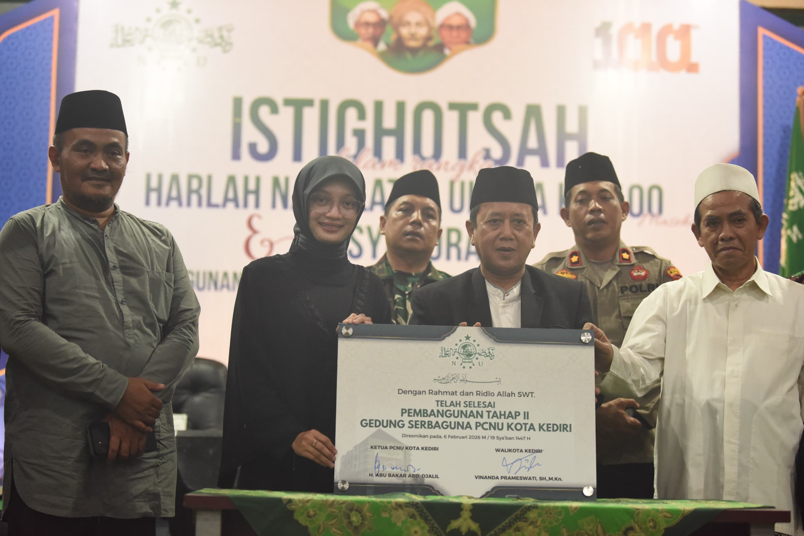 Mbak Wali Hadiri Istighotsah Harlah NU ke-100 dan Tasyakuran Pembangunan Tahap 2 Gedung Sebaguna PCNU