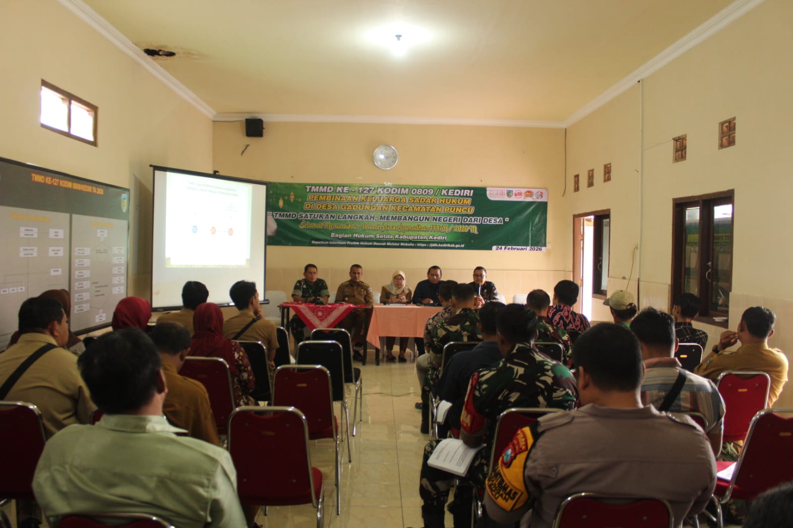 TMMD ke-127 Kodim Kediri Wujudkan Desa Tertib Hukum Melalui Kegiatan Penyuluhan Hukum