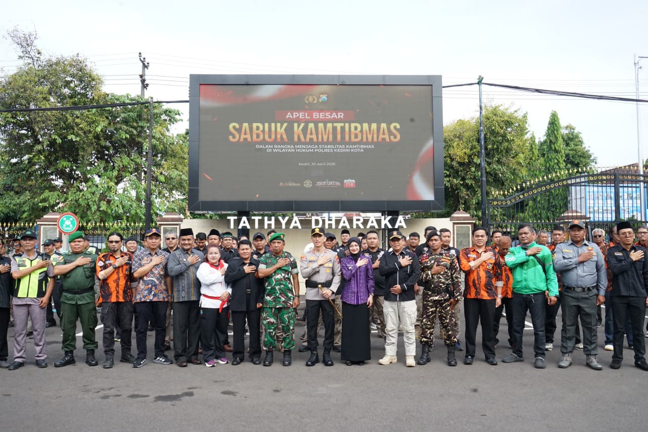 Apel Besar Sabuk Kamtibmas, Komitmen Jaga Kota Kediri Tetap Kondusif
