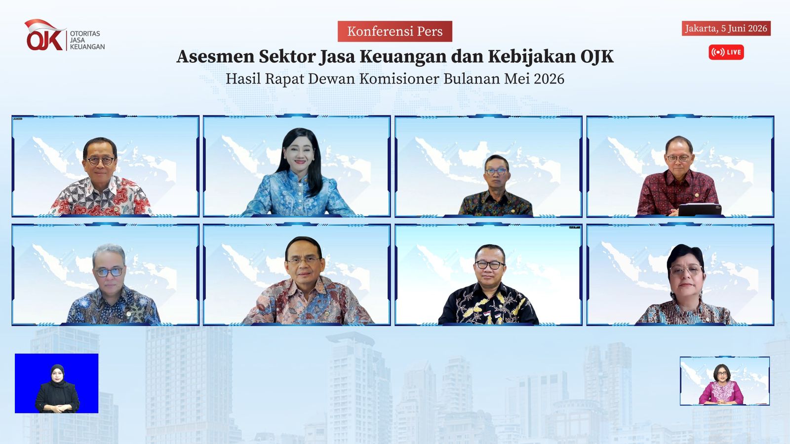 Stabilitas Sektor Jasa Keuangan Terjaga Ditengah Meningkatnya Tekanan Kinerja Perekonomian Global