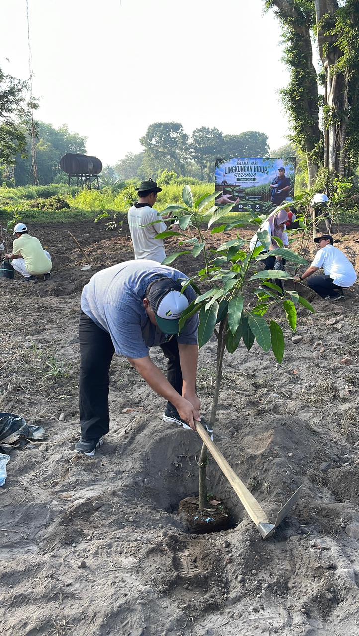 Peringati Hari Lingkungan Hidup, PT SGN MKSO Kebun Dhoho Kediri Menggelar Penanaman Pohon