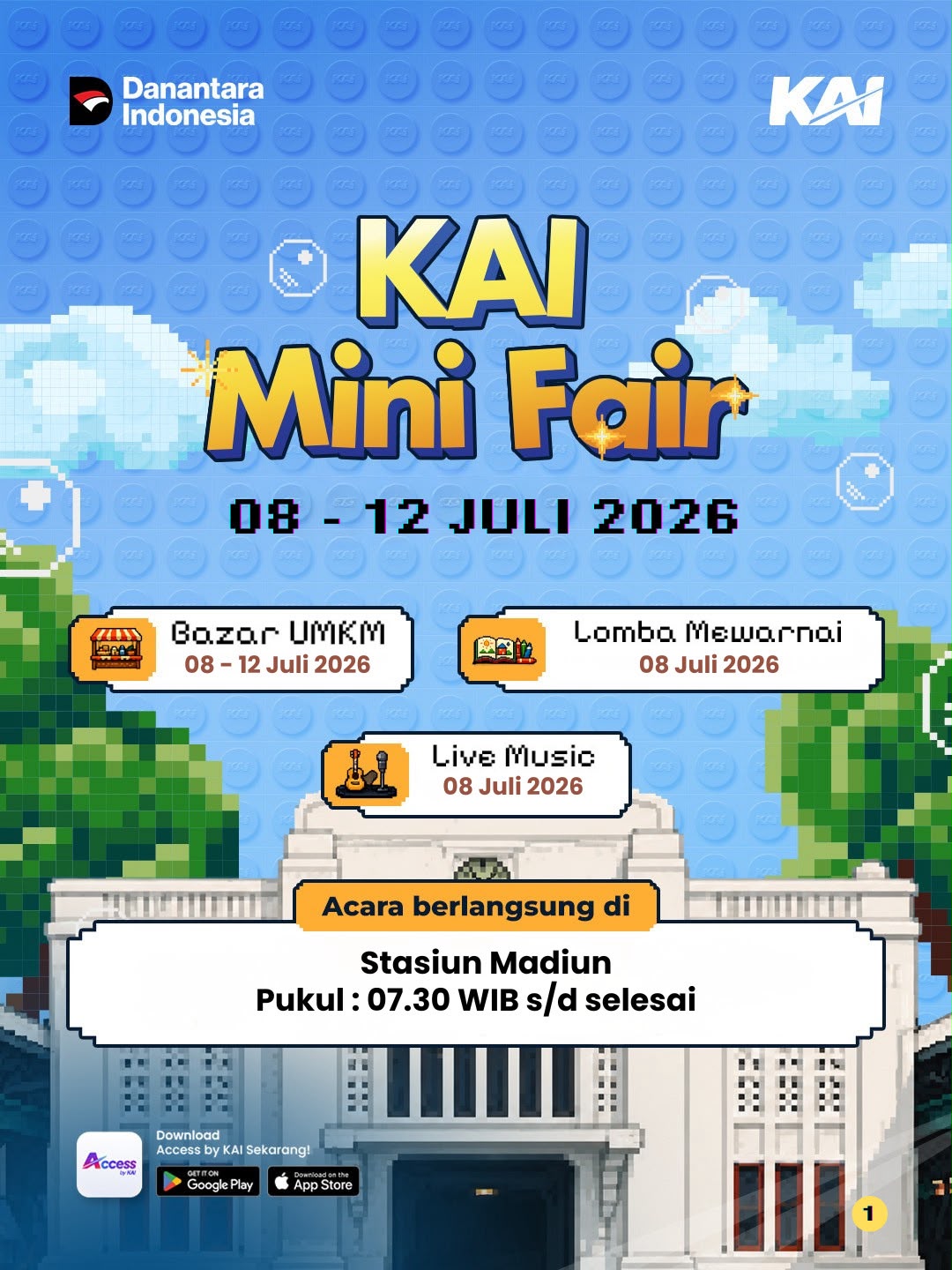Semarak Libur Sekolah, KAI Daop 7 Madiun Hadirkan “KAI Schooliday 2026”: Ajak Anak-Anak Jadi Petugas Stasiun Sehari Hingga Bazar UMKM