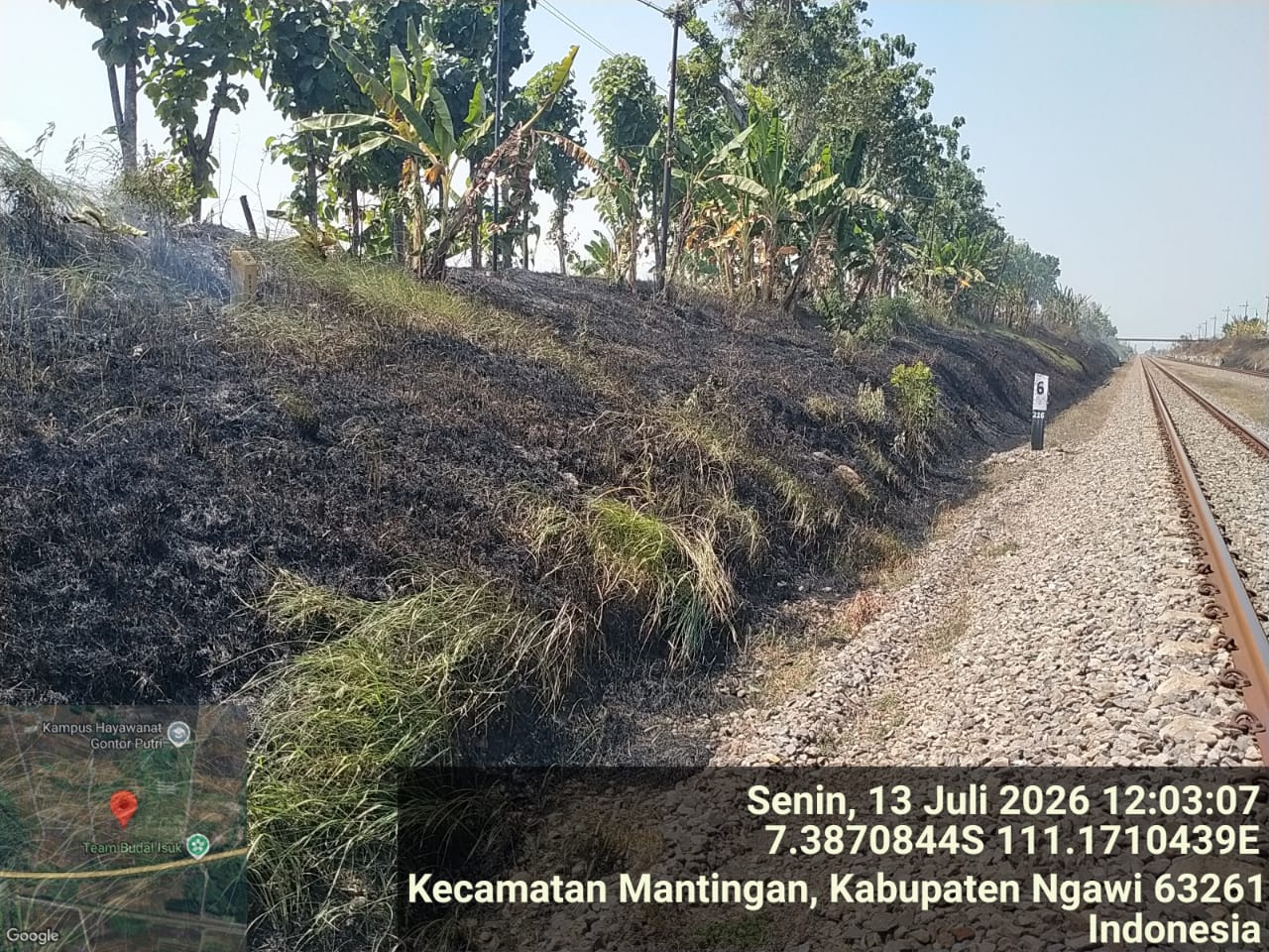 KAI Daop 7 Madiun Tegaskan Larangan Bakar Jerami di Dekat Jalur KA Karena Bisa Memicu Kebakaran dan Menjalar ke Jalur KA