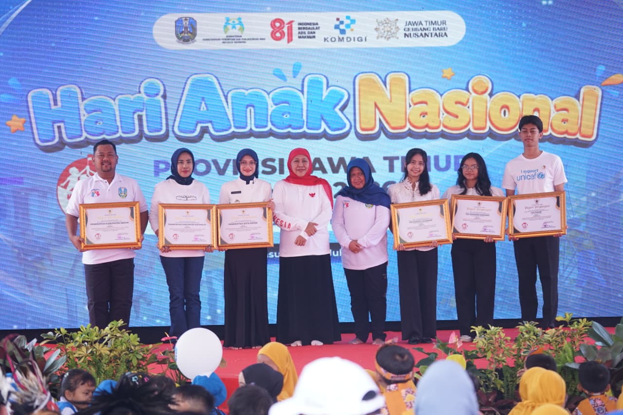 Kado Hari Jadi ke-1.147, Kota Kediri Raih Terbaik III Indeks Perlindungan Anak Tingkat Jawa Timur