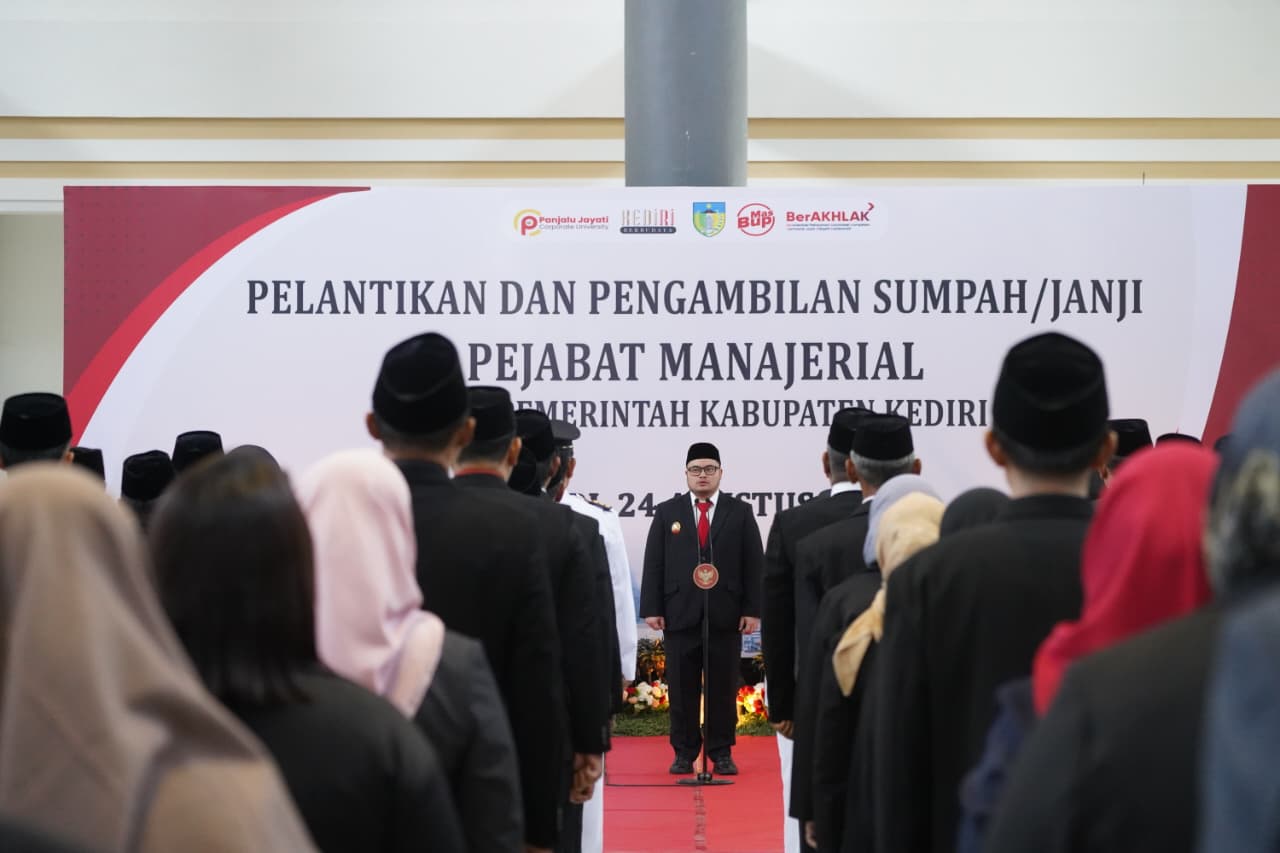 Terapkan Manajemen Talenta, Bupati Kediri Minta 121 Pejabat Baru Segera Kerja Maksimal