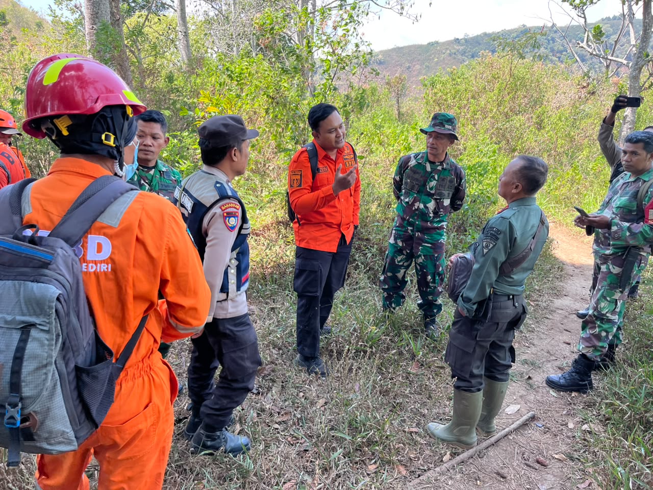 BPBD Kabupaten Kediri Terjunkan Personil Pantau Dampak Kebakaran Kawasan Gunung Wilis