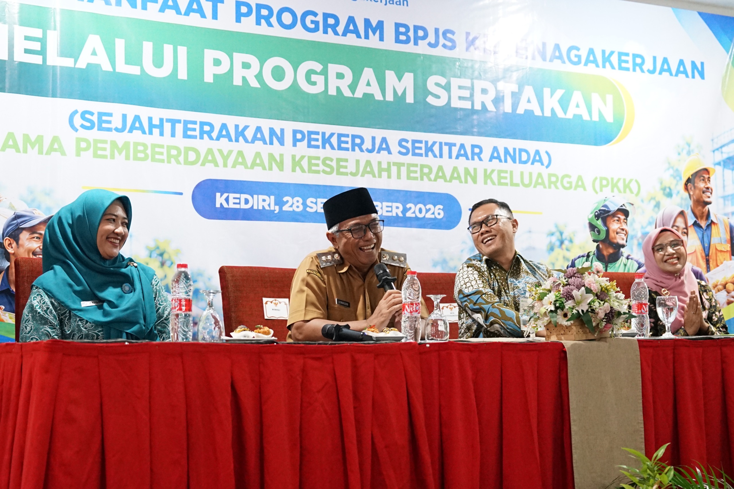 BPJS Ketenagakerjaan Kediri Sosialisasi Program Sertakan, Gus Qowim Jaminan Sosial Lindungi Pekerja dan Keluarganya Dari Berbagai Resiko
