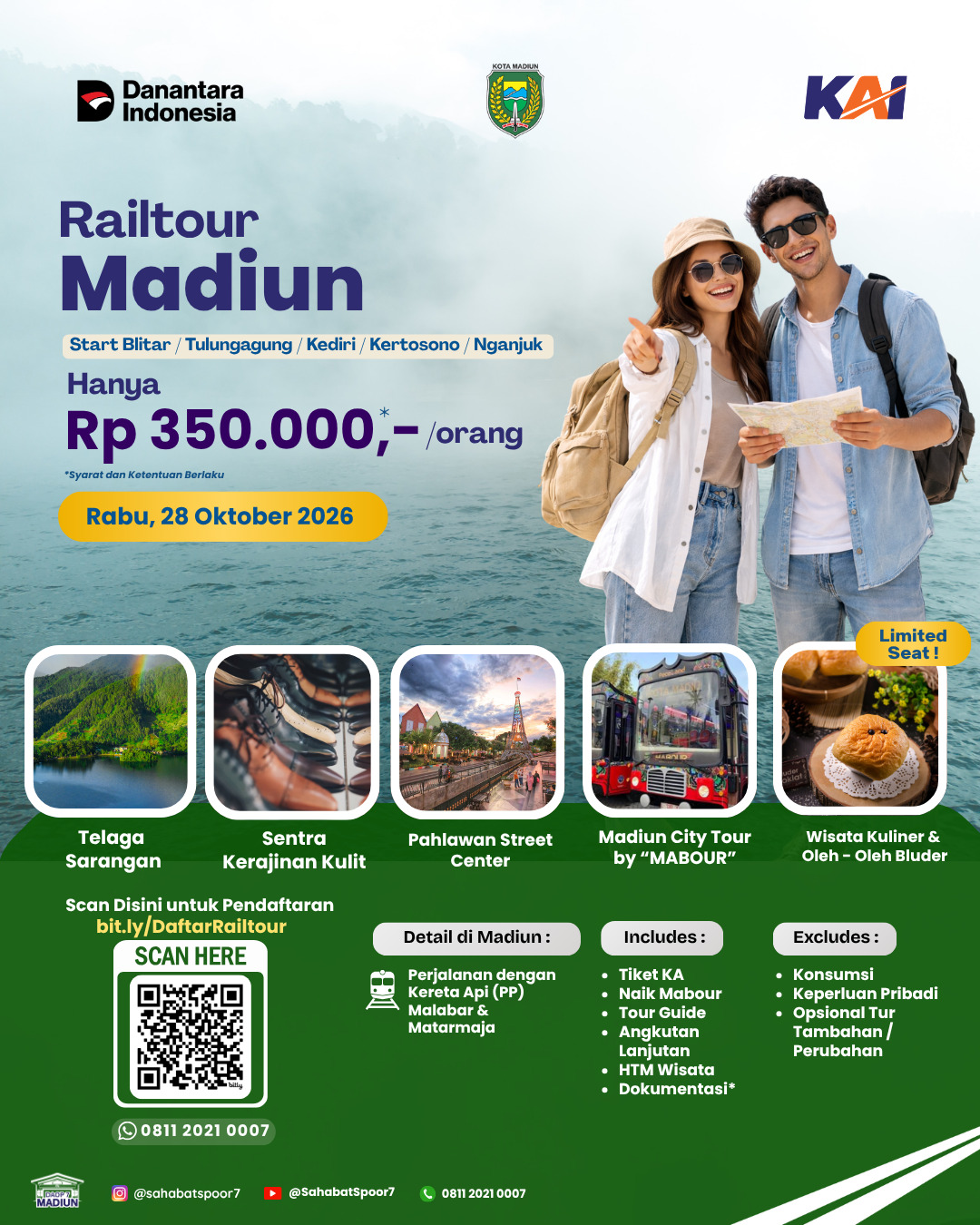 Dorong Pariwisata Daerah, KAI Daop 7 Madiun Buka Open Trip Wisata Tematik “Rail Tour Jawa Timur” ke Madiun