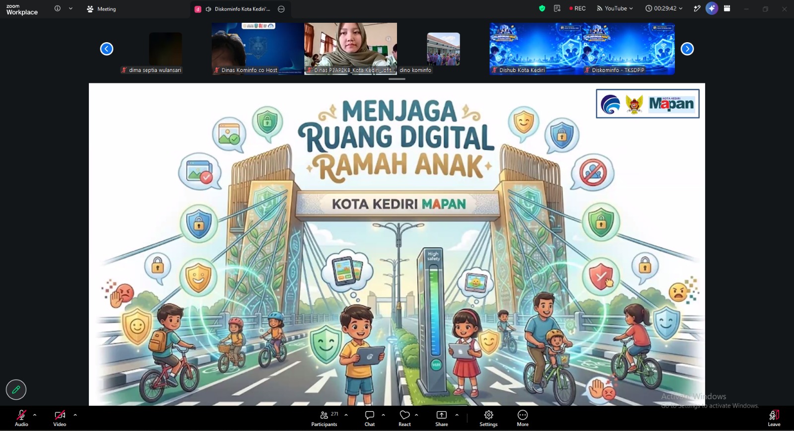 Perkuat Pelindungan Anak di Ruang Digital, Diskominfo Kota Kediri Libatkan 500 Peserta Dalam Deklarasi dan Edukasi Publik Serentak