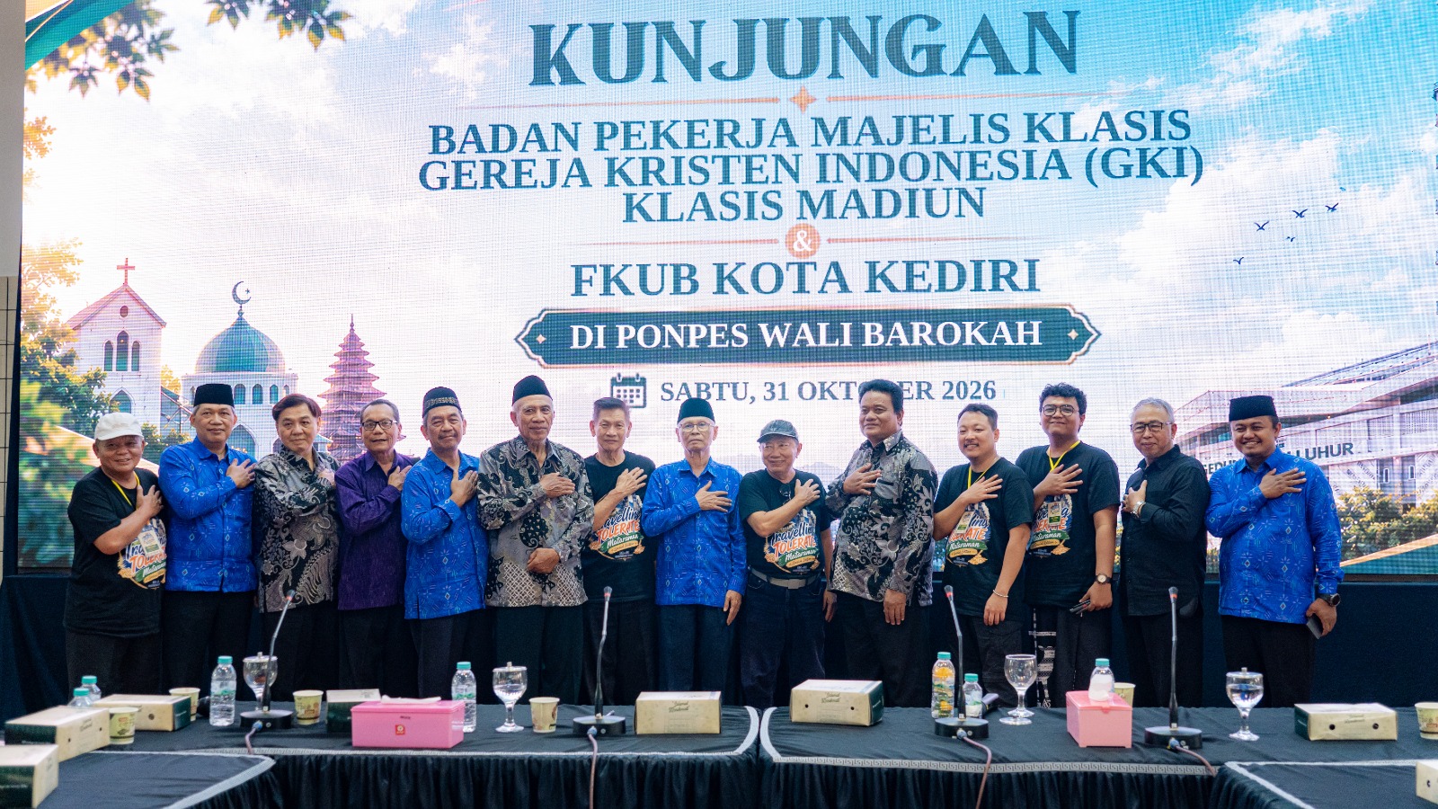 Jalin Kerukunan dan Toleransi, Gereja Kristen Indonesia Klasis Madiun Kunjungi Ponpes Wali Barokah Kota Kediri